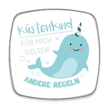 Süßes Küstenkind - Viereckiger Kühlschrankmagnet - Weiß - Vorne