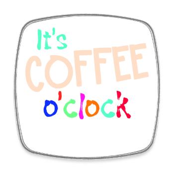 Get cheerful Coffee Statement Coffee Lovers - Square fridge magnet - white - Front