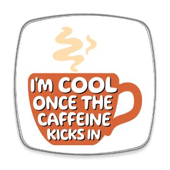 Coffee lovers Cool Statement Coffee Coffee Cup - Square fridge magnet - white - Front