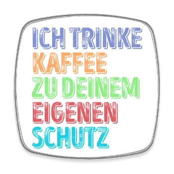 Kaffeeliebhaber Statement Kaffeetrinker Kaffee - Viereckiger Kühlschrankmagnet - Weiß - Vorne