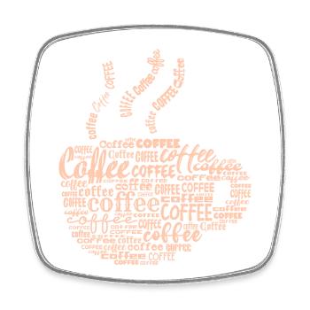 Kaffeeliebhaber Kaffee Spruch Kaffeetrinker - Viereckiger Kühlschrankmagnet - Weiß - Vorne