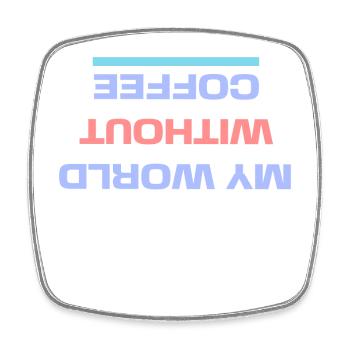 Caffeine Coffee Drinking Statement Coffee Lovers - Square fridge magnet - white - Front