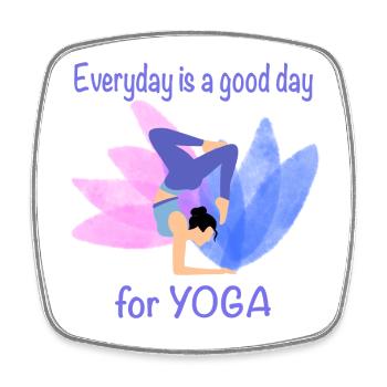 Yoga - Viereckiger Kühlschrankmagnet - Weiß - Vorne
