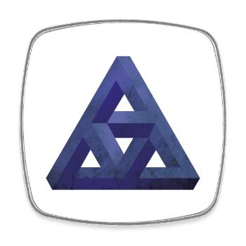 Individuelle Prisma Illusion - Viereckiger Kühlschrankmagnet - Weiß - Vorne