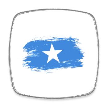 Team Somalia - Viereckiger Kühlschrankmagnet - Weiß - Vorne