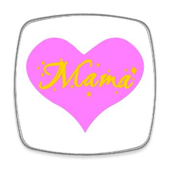 Mama Herzmotiv, mami shirts, Muttertagsgeschenke - Viereckiger Kühlschrankmagnet - Weiß - Vorne