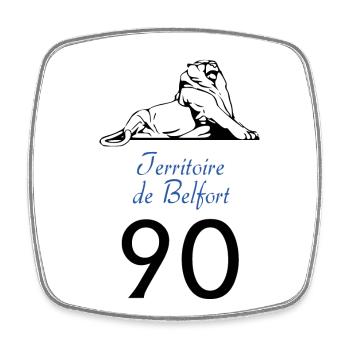 Territory of Belfort - Square fridge magnet - white - Front