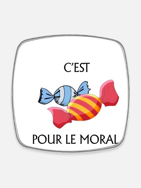 bonbon pour le moral - Magnet carré - blanc