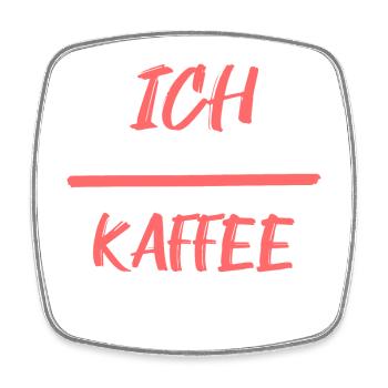 Kaffee Trinken Koffein Kaffeeliebhaber Statement - Viereckiger Kühlschrankmagnet - Weiß - Vorne