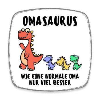 Oma Großmutter Dinosaurier Humorvoll Statement - Viereckiger Kühlschrankmagnet - Weiß - Vorne