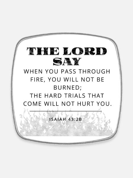 Bible Verse - Square fridge magnet - white