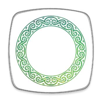 Celtic Knot - Viereckiger Kühlschrankmagnet - Weiß - Vorne
