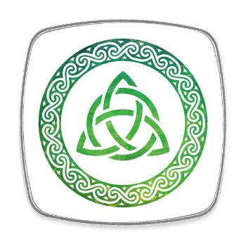 Celtic Knot - Square fridge magnet - white - Front