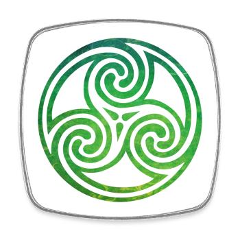 Celtic Knot - Viereckiger Kühlschrankmagnet - Weiß - Vorne