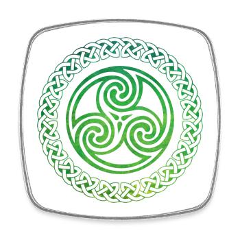 Celtic Knot - Square fridge magnet - white - Front