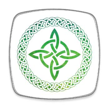 Celtic Knot - Square fridge magnet - white - Front