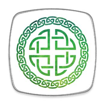 Celtic Knot - Viereckiger Kühlschrankmagnet - Weiß - Vorne