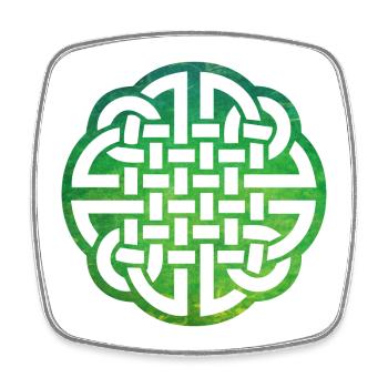 Celtic Knot - Square fridge magnet - white - Front