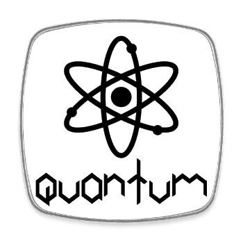 Quantum - Viereckiger Kühlschrankmagnet - Weiß - Vorne
