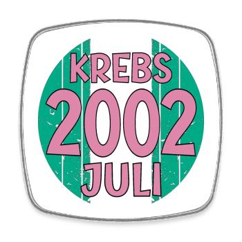 Sternzeichen Krebs Geschenke Geburtstag Juli 2002 - Viereckiger Kühlschrankmagnet - Weiß - Vorne