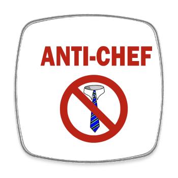 Anti-chief - Square fridge magnet - white - Front