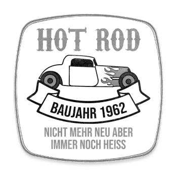 Hot Rod 1962 – Nie Alt, Immer Heiß - Viereckiger Kühlschrankmagnet - Weiß - Vorne