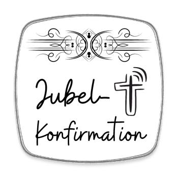 Jubelkonfirmation feiern Konfirmationsjubiläum - Viereckiger Kühlschrankmagnet - Weiß - Vorne