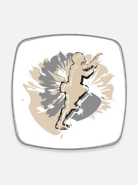 Valentine's Day climbing for men - Square fridge magnet - white