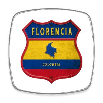 Motif armoiries florencia columbia - Magnet carré - blanc - Devant