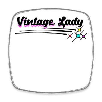 Vintage Grand-mère Grand-mère Vieille Femme Déclaration - Magnet carré - blanc - Devant