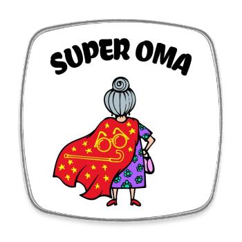 Großmutter Oma Superoma Brille Alte Frau Spruch - Viereckiger Kühlschrankmagnet - Weiß - Vorne