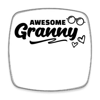 Brille Oma Großmutter Statement Alles Gute - Viereckiger Kühlschrankmagnet - Weiß - Vorne