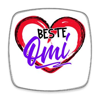 Beste Omi Statement Oma Großmutter Seniorin - Viereckiger Kühlschrankmagnet - Weiß - Vorne