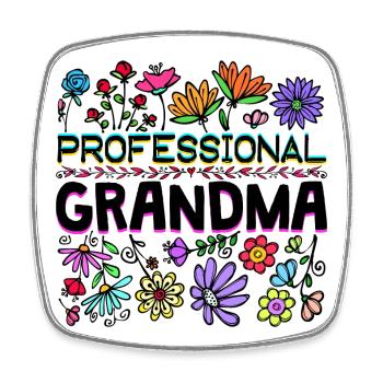 Grand-mère Grand-mère Vieille Femme Toute la meilleure déclaration - Magnet carré - blanc - Devant