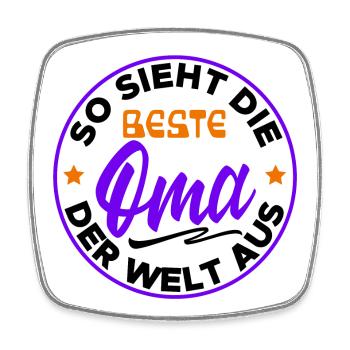 Beste Oma Cool Statement Großmutter Alte Frau - Viereckiger Kühlschrankmagnet - Weiß - Vorne