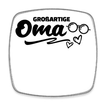 Cool Statement Alte Frau Pensionistin Brille - Viereckiger Kühlschrankmagnet - Weiß - Vorne