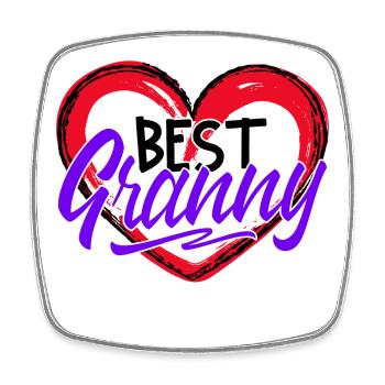 Grandmother Statement Grandma Best Grandma Favorite Grandma - Square fridge magnet - white - Front