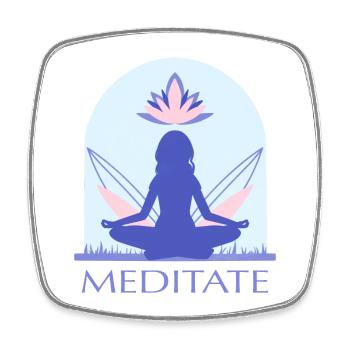 Yoga - Viereckiger Kühlschrankmagnet - Weiß - Vorne