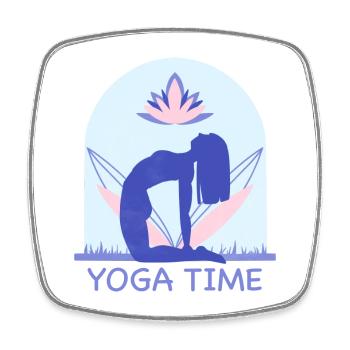 Yoga - Viereckiger Kühlschrankmagnet - Weiß - Vorne
