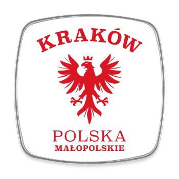 KRAKOW Krakau Polen Polska Poland - Viereckiger Kühlschrankmagnet - Weiß - Vorne