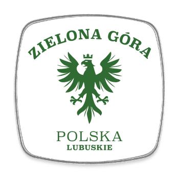 ZIELONA GORA Polen Polska Pologne - Magnet carré - blanc - Devant