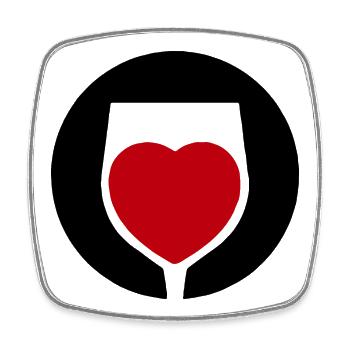 Wein Liebe Weinglas Weintrinker - Viereckiger Kühlschrankmagnet - Weiß - Vorne