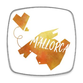 Mallorca - Viereckiger Kühlschrankmagnet - Weiß - Vorne