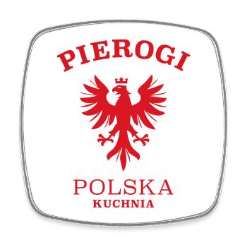 PIEROGI Polen Polska Poland - Viereckiger Kühlschrankmagnet - Weiß - Vorne