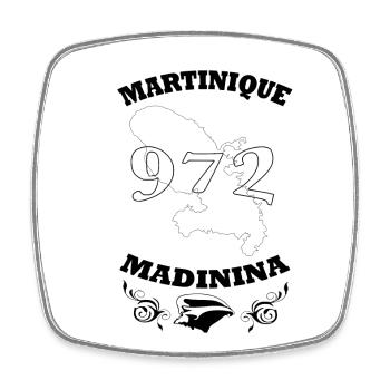 Martinique - Viereckiger Kühlschrankmagnet - Weiß - Vorne