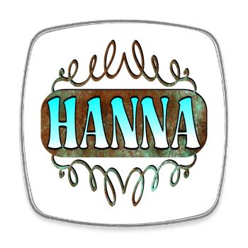Name Day Gifts Daughter Hanna - Square fridge magnet - white - Front