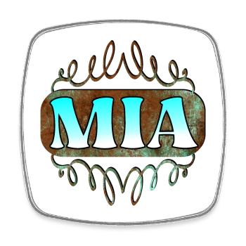 Cadeaux du jour du nom pour la fille Mia Girl - Magnet carré - blanc - Devant