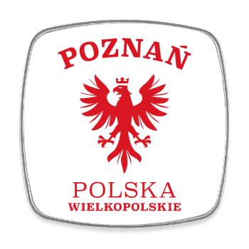 POZNAN Polen Polska Poland - Viereckiger Kühlschrankmagnet - Weiß - Vorne