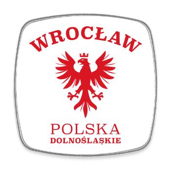 WROCLAW Breslau Polen Polska Poland - Square fridge magnet - white - Front