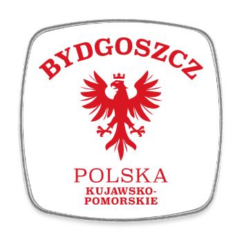 BYDGOSZCZ Polen Polska Poland - Square fridge magnet - white - Front